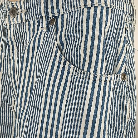 Northcrest Jean Co High Rise stripey rolled cuff shorts Size 12 SHOPKO Vintage - Picture 7 of 17